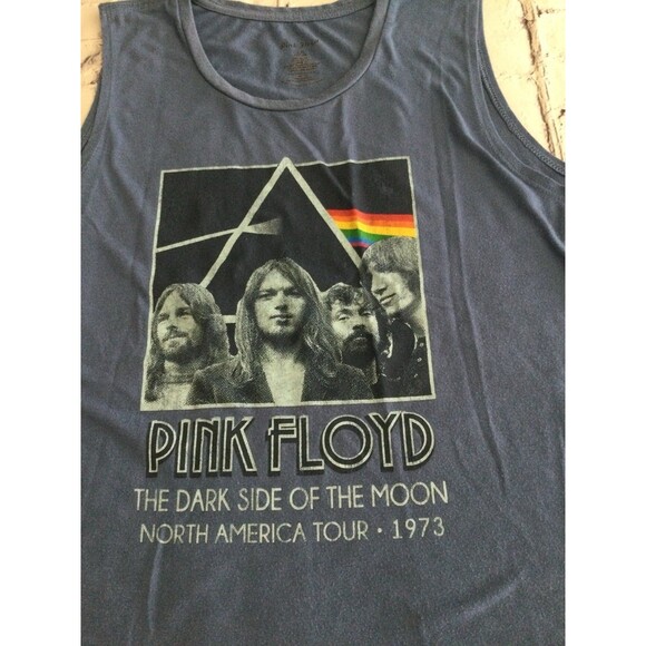 Pink Floyd Tank Top Women's Size L Blue Retro The Dark Side of The Moon Graphic - Picture 3 of 8